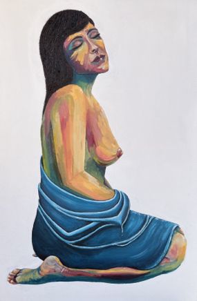 Portrait of a Girl - acrylic painting - &copy;Lydia Charak-min.jpg